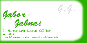 gabor gabnai business card